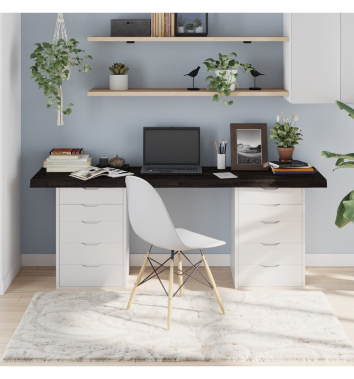 Dessus de table marron foncé bois chêne massif traité | Mobilier & Déco