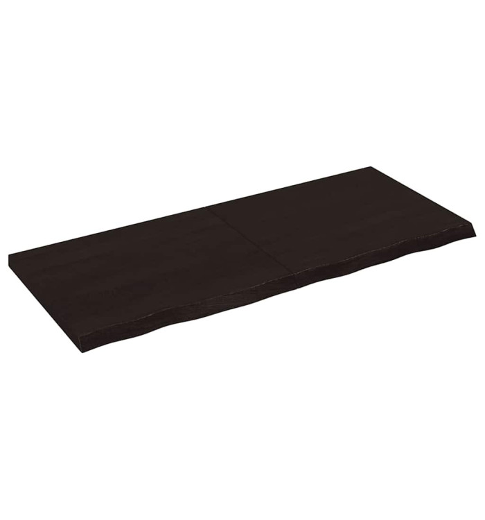 Étagère murale marron foncé bois chêne massif traité | Mobilier & Déco