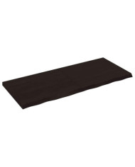 Étagère murale marron foncé bois chêne massif traité | Mobilier & Déco