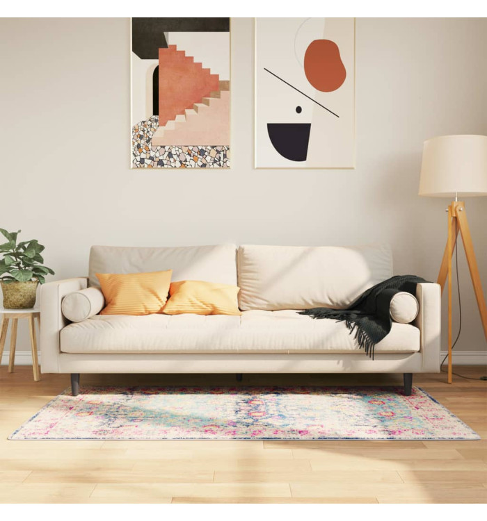 Tapis lavable multicolore 80x150 cm antidérapant | Mobilier & Déco