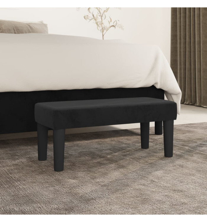 Banc Noir 70x30x30 cm Velours | Mobilier & Déco