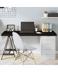 Dessus de table marron foncé bois chêne massif traité | Mobilier & Déco