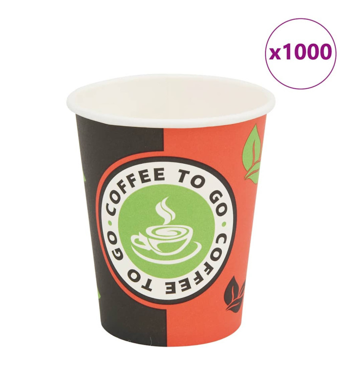Gobelet à café jetable 1000 pcs Papier 240 ml (8 oz) | Mobilier & Déco