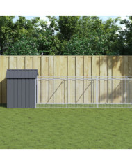 Niche pour chien avec toit anthracite acier galvanisé | Mobilier & Déco