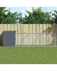 Niche pour chien avec cour anthracite 110x1017x110 cm | Mobilier & Déco