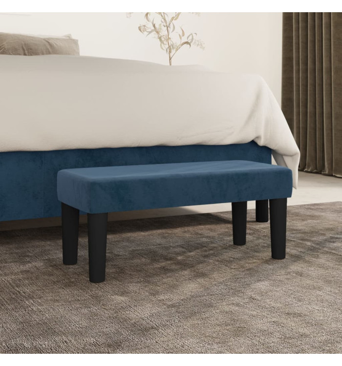 Banc Bleu foncé 70x30x30 cm Velours | Mobilier & Déco
