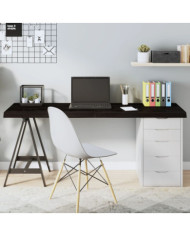 Dessus de table marron foncé bois chêne massif traité | Mobilier & Déco