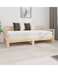 Lit coulissant sans matelas bois de pin massif 2x(90x190) cm | Mobilier & Déco