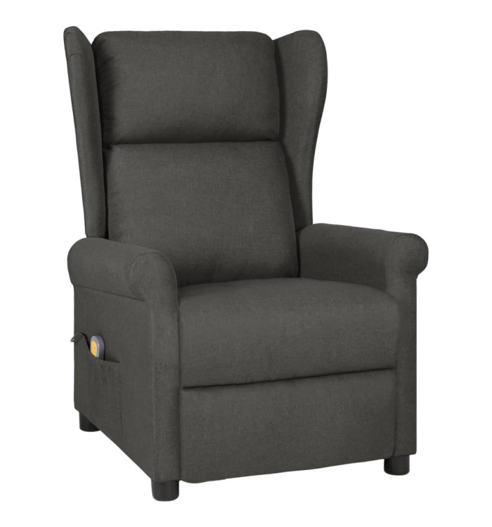 Fauteuil de massage Gris foncé Tissu | Mobilier & Déco