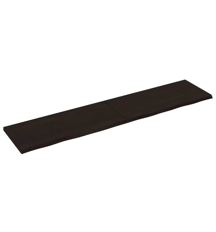 Étagère murale marron foncé bois chêne massif traité | Mobilier & Déco