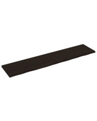 Étagère murale marron foncé bois chêne massif traité | Mobilier & Déco