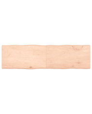 Dessus de table bois massif non traité bordure assortie | Mobilier & Déco