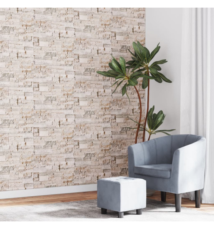 Papier peint 3D aspect de pierre gris beige 10x0,53 m non tissé | Mobilier & Déco