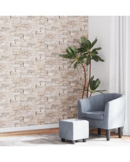 Papier peint 3D aspect de pierre gris beige 10x0,53 m non tissé | Mobilier & Déco