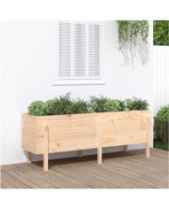 Lit surélevé de jardin 160x50x57 cm bois de pin massif | Mobilier & Déco