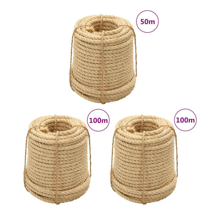 Cordes en sisal 3 pcs 14 mm | Mobilier & Déco
