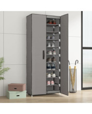 Armoire à chaussures Gris 60x30x166 cm Tissu | Mobilier & Déco