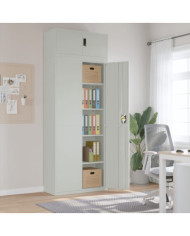 Classeur gris clair 90x40x240 cm acier | Mobilier & Déco
