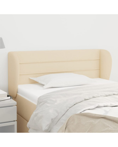 Tête de lit avec oreilles Crème 83x23x78/88 cm Tissu | Mobilier & Déco
