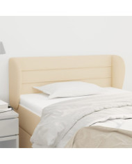 Tête de lit avec oreilles Crème 83x23x78/88 cm Tissu | Mobilier & Déco