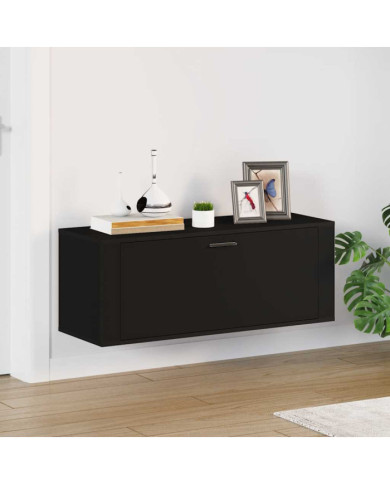 Armoire à chaussures murale Noir 100x35x38 cm Bois d'ingénierie | Mobilier & Déco