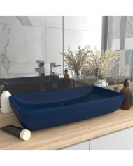 Lavabo de luxe rectangulaire Bleu foncé mat 71x38 cm Céramique | Mobilier & Déco