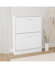 Armoire à chaussures Blanc 59x17x81 cm Bois d'ingénierie | Mobilier & Déco