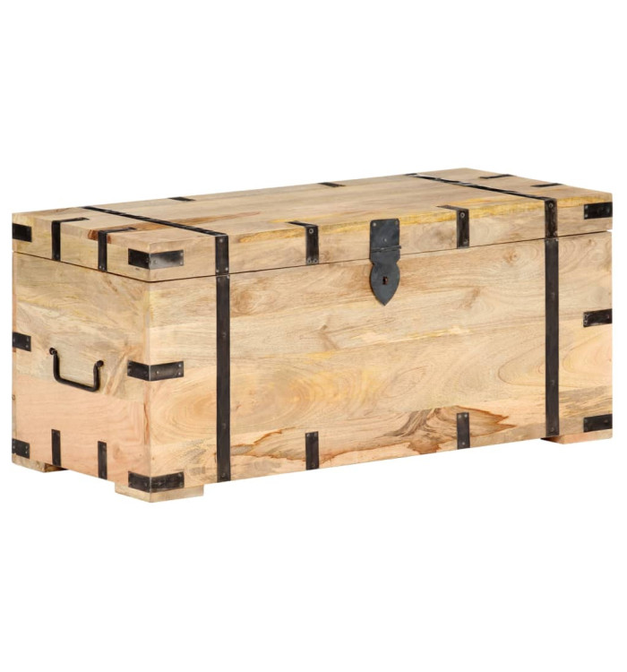 Coffre 90x40x40 cm Bois solide de manguier | Mobilier & Déco