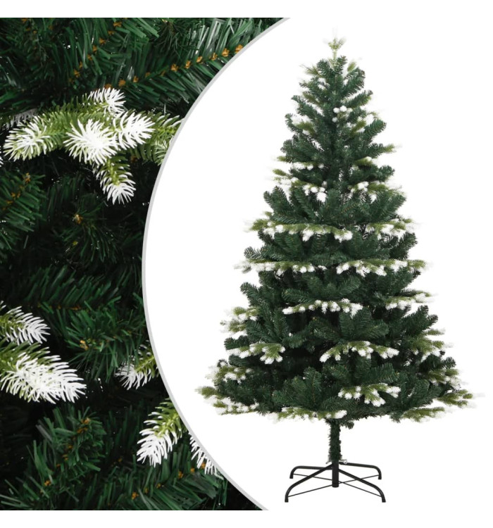 Sapin de Noël artificiel à charnières avec neige floquée 210 cm | Mobilier & Déco
