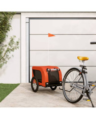 Remorque de vélo pour animaux de compagnie orange et noir | Mobilier & Déco