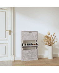 Armoire à chaussures Gris béton 59x17x108 cm Bois d'ingénierie | Mobilier & Déco