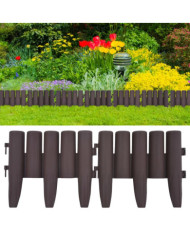 Bordures de pelouse 36 pcs Marron 10 m PP | Mobilier & Déco