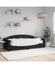 Lit de jour avec matelas noir 80x200 cm tissu | Mobilier & Déco