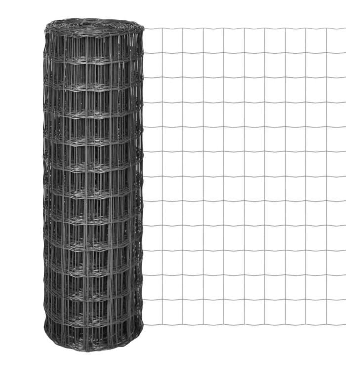 Clôture euro Acier 10 x 1,2 m Gris | Mobilier & Déco