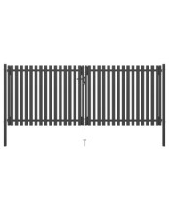 Portail de clôture de jardin Acier 4x1,7 m Anthracite | Mobilier & Déco