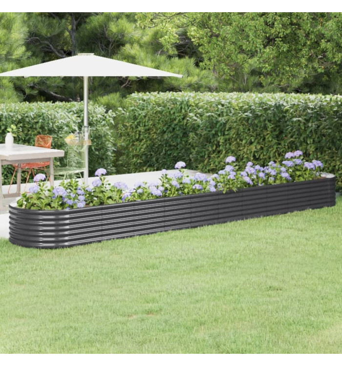 Lit surélevé de jardin Acier enduit de poudre Anthracite | Mobilier & Déco