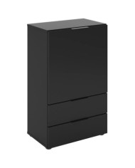 FMD Commode avec tiroir et portes 49,7x31,7x81,3 cm noir | Mobilier & Déco