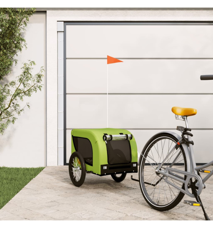 Remorque de vélo pour animaux de compagnie vert et noir | Mobilier & Déco