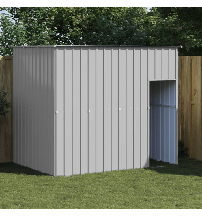 Niche pour chien avec toit gris clair acier galvanisé | Mobilier & Déco