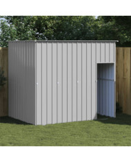 Niche pour chien avec toit gris clair acier galvanisé | Mobilier & Déco