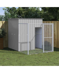 Niche pour chien avec cour gris clair 165x251x181 cm | Mobilier & Déco