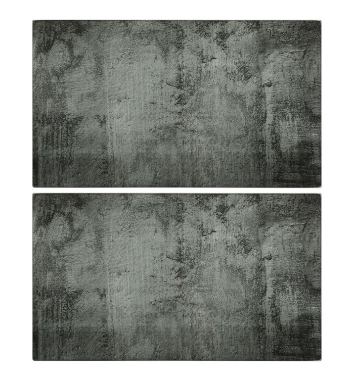 Planches à découper 2 pcs motif de béton Verre trempé | Mobilier & Déco