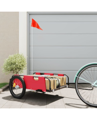 Remorque de vélo rouge tissu oxford et fer | Mobilier & Déco