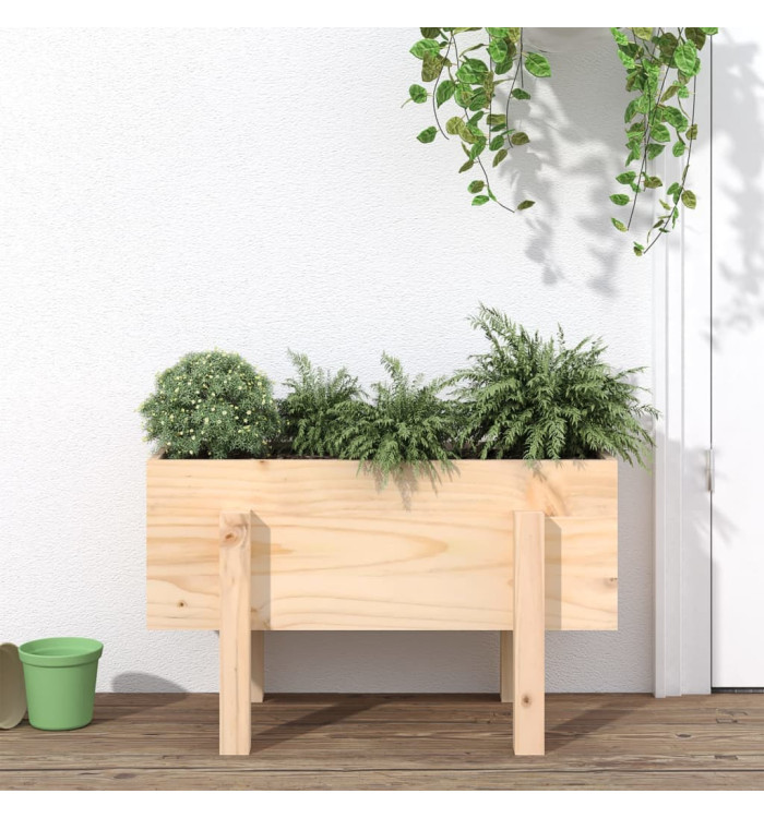 Jardinière 62x30x38 cm bois massif de pin | Mobilier & Déco