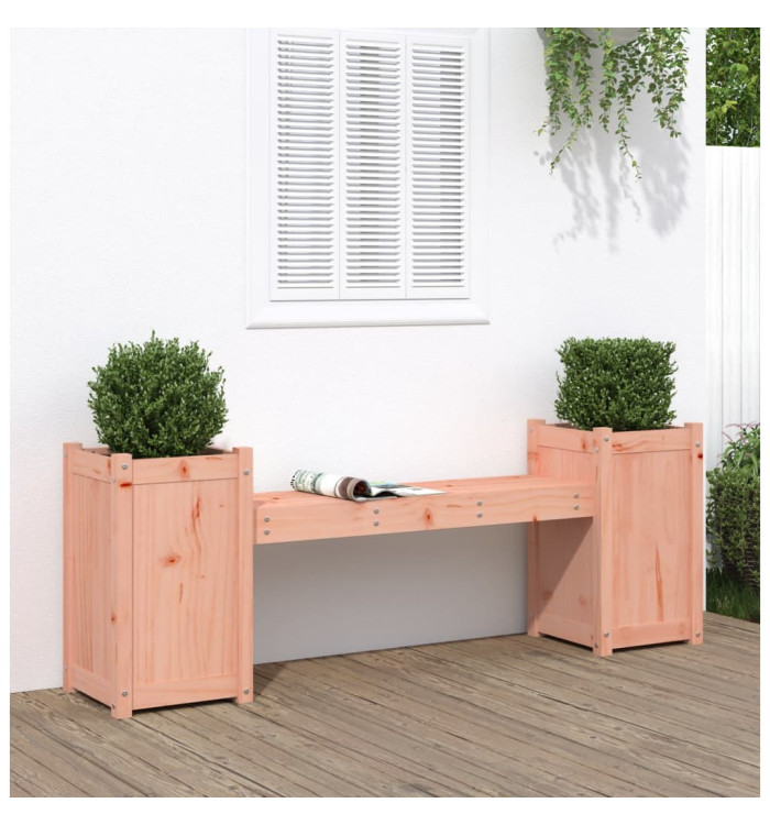 Banc avec jardinières 180x36x63 cm bois massif de douglas | Mobilier & Déco