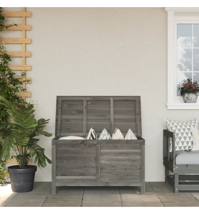 Boîte de rangement de jardin anthracite bois massif de sapin | Mobilier & Déco