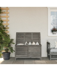 Boîte de rangement de jardin anthracite bois massif de sapin | Mobilier & Déco