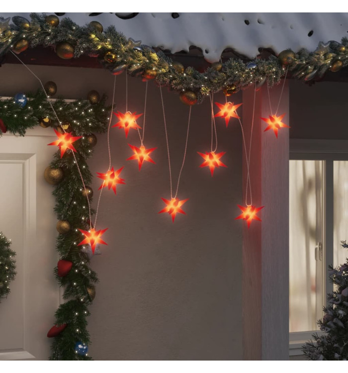 Lumière de Noël 10 LED rouge 10 cm | Mobilier & Déco