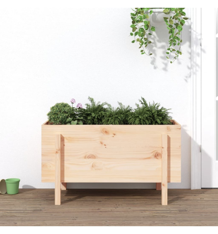 Lit surélevé de jardin 101x50x57 cm bois de pin massif | Mobilier & Déco