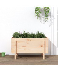 Lit surélevé de jardin 101x50x57 cm bois de pin massif | Mobilier & Déco